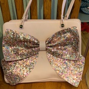 Betsey Johnson sequin bow purse